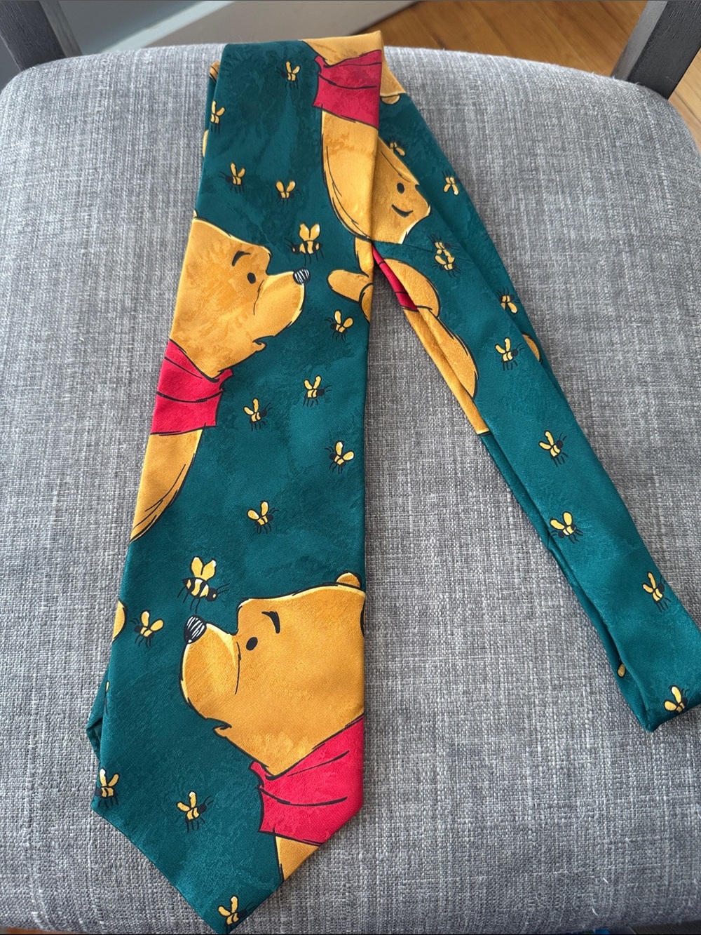 Disney Winnie the Pooh Silk Tie Green